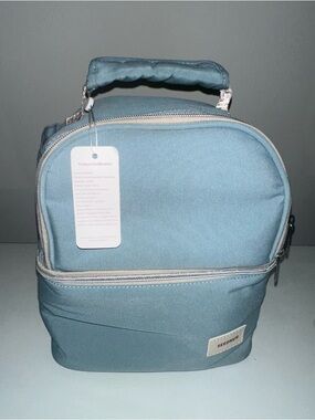 Kids Blue Insulated Lunch Tote with Top Handle